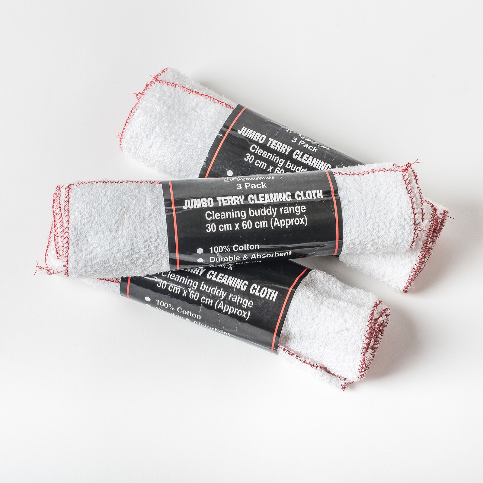 3pk jumbo terry cleaning cloth