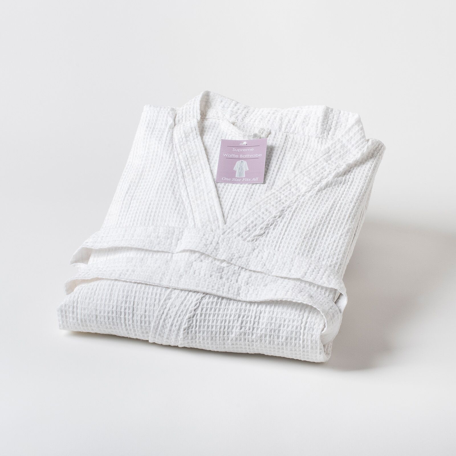 bath robe waffle white